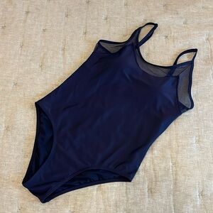 Navy one piece swim suit